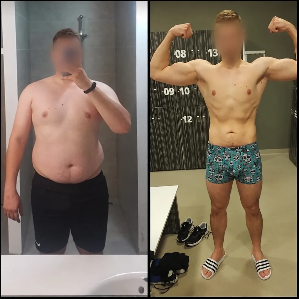 Étienne, Before, after, 8 months